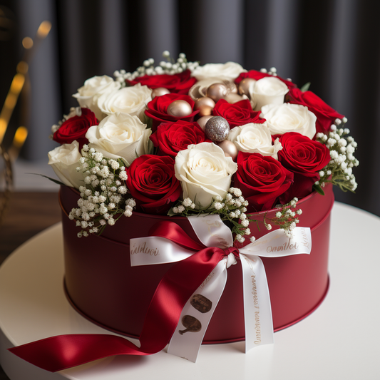 RED WITH A TOUCH OF WHITE BOUQUET
